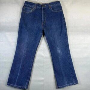 VTG Levis 517 Boot Cut Jeans Mens 30x25* Blue Dark Wash Faded Denim Western Y2K